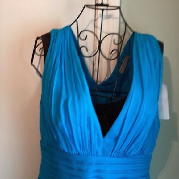 Emilio Pucci Gathered silk and cotton blend chiffon top azure size 8 - Picture 10 of 12